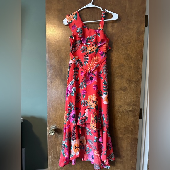 Girls Tropical Floral Print Dress - Youth Size 12 - Picture 1 of 3